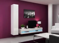 Meblościanki - Cama Meble Zestaw VIGO NEW 9 biały/biały połysk - miniaturka - grafika 1