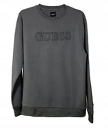 Bluzy męskie - GUESS BLUZA OD PIŻAMY MĘSKA SZARA LOGO S 0A5D4* - miniaturka - grafika 1