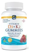 Witaminy i minerały - Nordic Naturals Vitamin D3+K2 Gummies (60 żelek) Nordic Naturals 9382-369DC - miniaturka - grafika 1