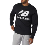 Bluzy sportowe męskie - Bluza New Balance MT03560BK - czarna - miniaturka - grafika 1