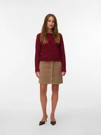 Spódnice - Vero Moda Spódnica sztruksowa w kolorze beżowym - miniaturka - grafika 1