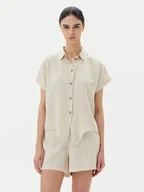 Koszule damskie - Vero Moda Koszula Thea 10333794 Beżowy Loose Fit - miniaturka - grafika 1