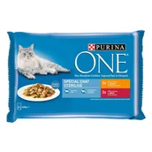 Mokra karma dla kotów - PURINA ONE Batch 12 x 85 g dla kotów - Sterylizowany kot - kurczak, wołowina - miniaturka - grafika 1