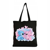 Torby i wózki na zakupy - Eko Torba Bawełniana na ramię Shopper Eco Torebka Zakupy Stich Stitch - miniaturka - grafika 1