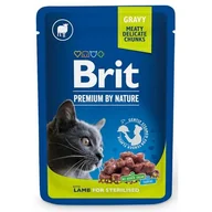 Mokra karma dla kotów - Brit Premium Mokra Karma Dla Dorosłych Kotów Sterylizowanych Z Jagnięciną 100 g - miniaturka - grafika 1