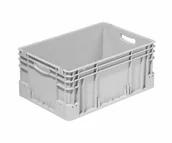 Pojemniki przemysłowe - Bekuplast Pojemnik skrzynka plastikowa pełna B/LES 600x400x270 B/LES 270 - miniaturka - grafika 1