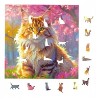 Puzzle - Puzzle Mruu&Pruu 25 x 25 cm KOT 150 elementów Układanka drewniana - miniaturka - grafika 1