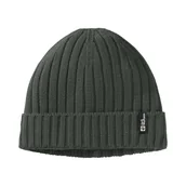 Czapki męskie - Czapka zimowa Jack Wolfskin RIB KNIT BEANIE slate green - ONE SIZE - miniaturka - grafika 1