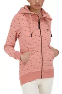 Bluzy damskie - Alife and Kickin YasminAK B damska bluza dresowa, bluza na czas wolny, bluza z kapturem, bluza z zamkiem błyskawicznym i kapturem, XS-XXL, mahoń melanż, L, mahoń melanż - miniaturka - grafika 1