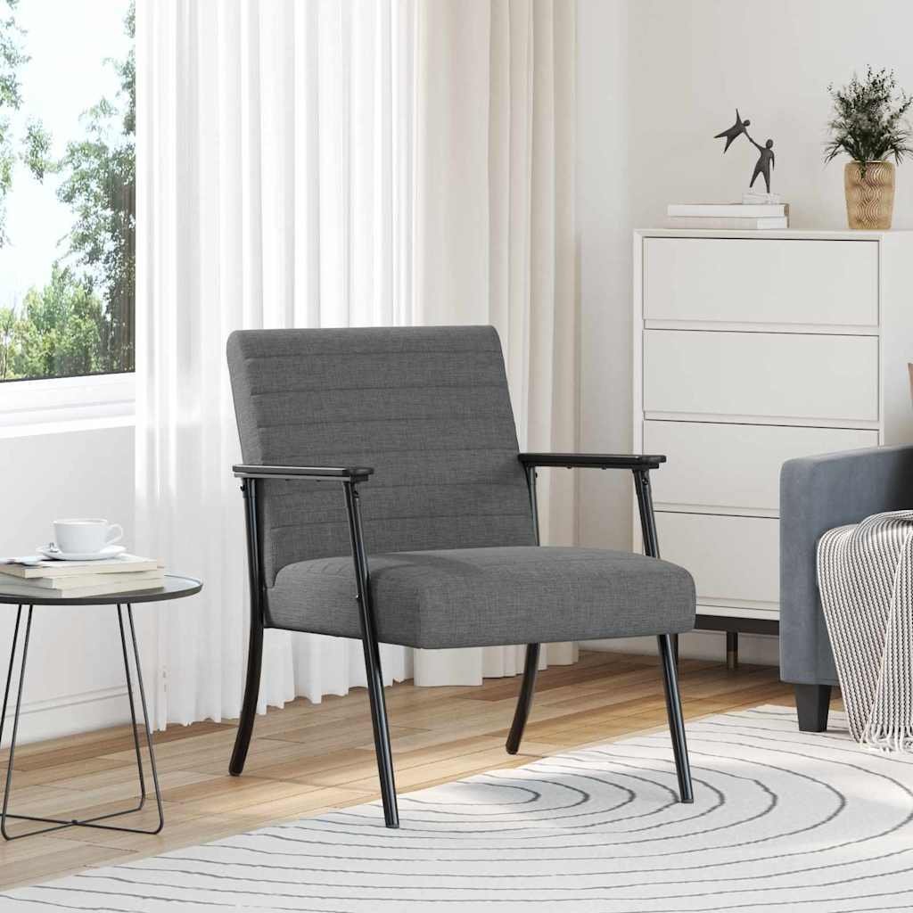 vidaXL fotel Ciemnoszary 59 x 75 x 78 cm tkanina