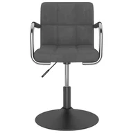 Fotele i krzesła biurowe - vidaXL Obrotowe krzesło biurowe, ciemnoszare, tapicerowane aksamitem! 334607 - miniaturka - grafika 1