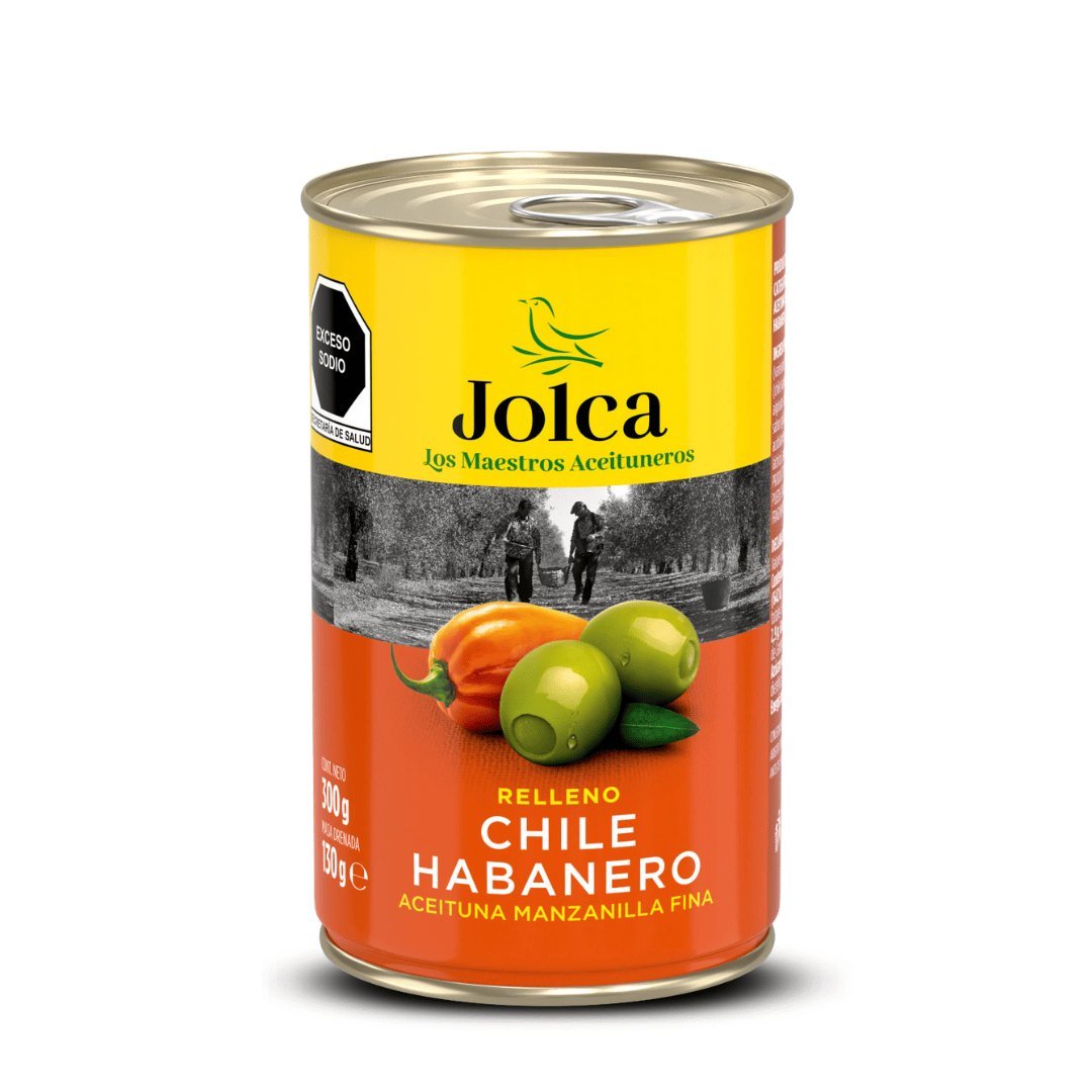 Hiszpańskie oliwki zielone z papryką chili habanero w puszce 300 g Jolca (Kopia)