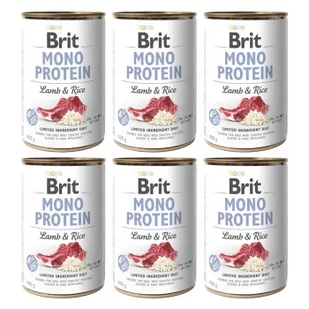 Brit Mono Protein z jagnięciną i ryżem 6 x 400 g - Mokra karma dla psów - miniaturka - grafika 1