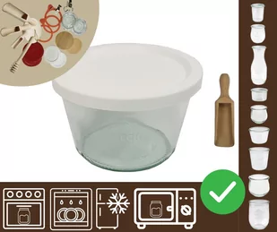 Słoiki WECK / plastikowe wieko, miarka słoik 370ml MOLD / Wamar-Sosenka - Pojemniki kuchenne - miniaturka - grafika 1