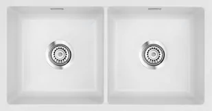 Zlew SystemCeram MERA TWIN-F/O SATIN 20 (51620120) - Zlewozmywaki - miniaturka - grafika 1