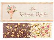 Bombonierki i czekoladki - Czekolada belgijska w drewnie Dzień Dziadka - miniaturka - grafika 1