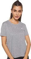 Koszulki i topy damskie - Nike Miler damski top do biegania z krótkim rękawem Gunsmoke/Heather/Reflective Silver XS - miniaturka - grafika 1
