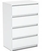 Komody - KOMODA W NOWOCZESNYM STYLU 4 SZUFLADY BIAŁY MAT - miniaturka - grafika 1