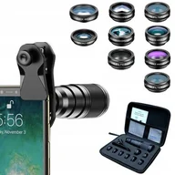 Akcesoria fotograficzne - Zestaw 12w1 Obiektyw 22x Tele / Fisheye / Makro 15x / Wide 0.63x / Filtr Cpl Na Telefon Smartfon Apexel / Apl-22xdg9 - miniaturka - grafika 1