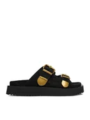 Klapki i japonki damskie - Badura Klapki CYCLAMEN-80033-25 Czarny - miniaturka - grafika 1