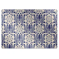 Podnóżki, podpórki, podkładki - Mata na podłogę pod krzesło Niebieski wzór 120x90 cm - miniaturka - grafika 1