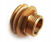 Pozostałe narzędzia ogrodowe - Przepust Złączka Mosiężna Do Zbiornika Na Wodę 3/4 - miniaturka - grafika 1