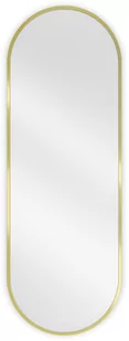 Mexen Loft lustro łazienkowe owalne 100 x 35 cm, rama złota - 9851-100-035-000-50 - Lustra - miniaturka - grafika 1
