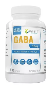 Wish GABA Kwas Gamma-Aminomasłowy 750 mg, 60 kapsułek - Układ nerwowy - miniaturka - grafika 1