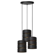 Lampy sufitowe - Potrójna lampa wisząca Rosas 21433/13/30 Lucide metal złota czarna - miniaturka - grafika 1