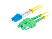 Kable światłowodowe - Lanberg FO-LUSA-SD11-0020-YE kabel InfiniBand / światłowodowy 2 m SC LC LC/SC Żółty - miniaturka - grafika 1