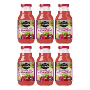 Sady Wincenta Sok 100% wieloowocowy naturalnie mętny tłoczony NFC Zestaw 6 x 330 ml - Soki i napoje niegazowane - miniaturka - grafika 1
