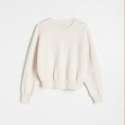 Swetry damskie - Reserved - Ladies` sweater - Kremowy - miniaturka - grafika 1