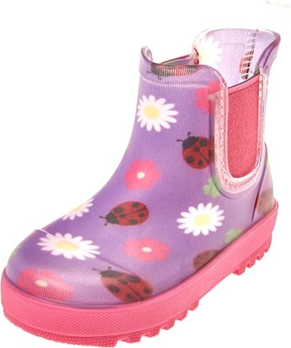 Playshoes Gummistiefel, dziecięce kalosze dziecięce, biedronka, fioletowe, 20 EU