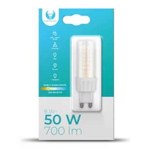 Żarówka LED G9 8W 230V 3000K 700lm Forever Light - Żarówki LED - miniaturka - grafika 1