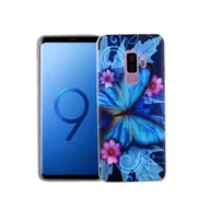 Etui i futerały do telefonów - Etui na telefon komórkowy Samsung Galaxy S9+ niebieski motylek pokrowiec na smartfona bumper shell case - miniaturka - grafika 1