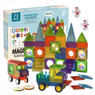 Klocki Magnetyczne 3D Magnetic 73El Edukacja Panel - Klocki - miniaturka - grafika 1