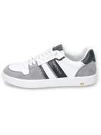 Trampki męskie - Camel Active Skórzane sneakersy "Blackburn" w kolorze biało-szarym - miniaturka - grafika 1