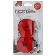 Akcesoria motoryzacyjne - Pasy bagażowe 2,5m z klamrą blokującą (2 szt.) 4Car - miniaturka - grafika 1