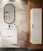 Inne meble do łazienki - Biały komplet 2 łazienkowych szafek z blatem S9-Z56 - miniaturka - grafika 1