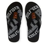 Klapki i japonki męskie - Japonki Tommy Hilfiger Essential Th Beach Sandal FM0FM01369 Czarny - miniaturka - grafika 1