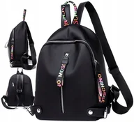 Torebki damskie - Czarny Plecak Wodoodporny elegancki damski miejski - miniaturka - grafika 1