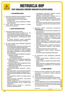 IAE03 INSTRUKCJA BHP PRZY OBSŁUDZE WÓZKA WIDŁOWEGO - SZTAPLARKI, PN - PŁYTA PCV 1MM; (245X350MM) - Instrukcje stanowiskowe BHP - miniaturka - grafika 1