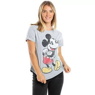 Koszulki i topy damskie - Disney Damska koszulka Mickey Vintage, szary (sportowy szary punkt), 40 - grafika 1