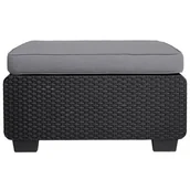 Stoły ogrodowe - ALLIBERT SALTA/SAPPORO Stolik z poduszką, 70 x 70 x 38 cm, grafit/szary 17207325 - miniaturka - grafika 1