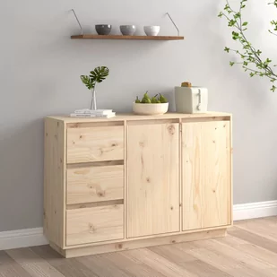 Lumarko Szafka, 111x34x75 cm, lite drewno sosnowe - Szafki do salonu - miniaturka - grafika 1