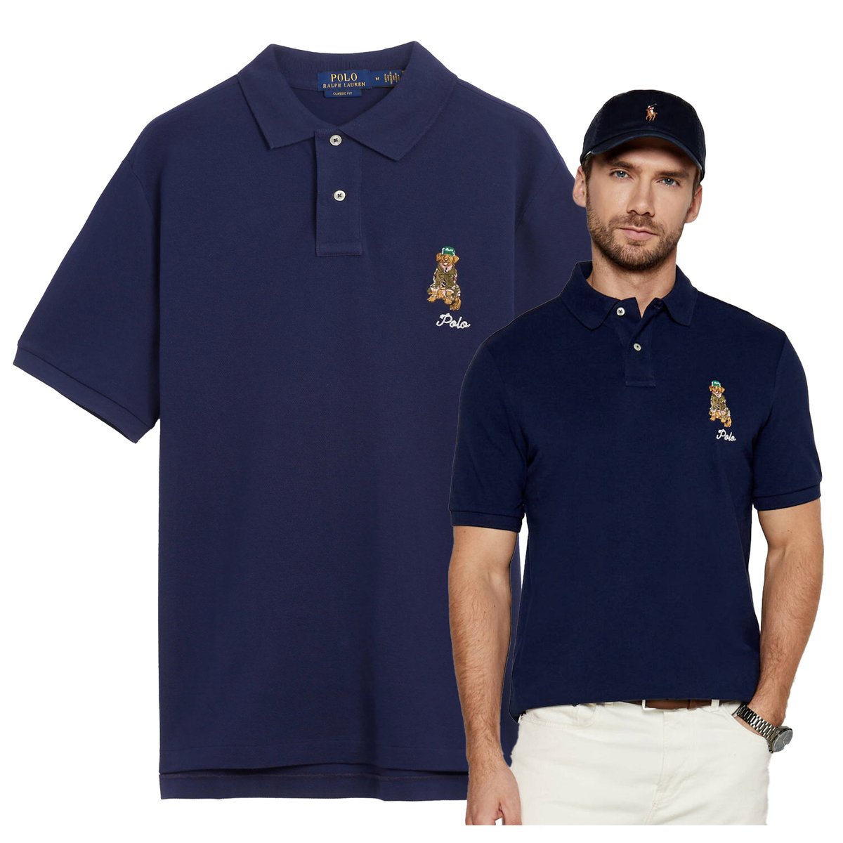 Ralph lauren granatowa Polówka Męska Koszulka Polo Bawełna PREMIUM r.L