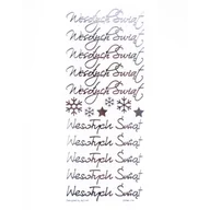 Scrapbooking - Naklejki Ażurowe Wesołych Świąt 16 Szt. Srebrne Dpnk-132 Dalprint - miniaturka - grafika 1