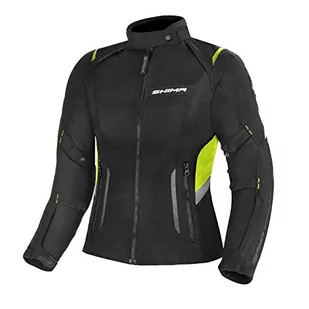 SHIMA RUSH LADY kurtka motocyklowa damska - tekstylna, wielosezonowa, miejska kurtka z membraną wodoodporną i ocieplaczem, protektorami CE pleców, lokci, barków (Fluo, XXL) - Odzież motocyklowa - miniaturka - grafika 1