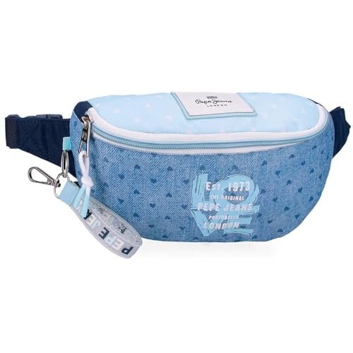 Pepe Jeans Noni Denim Saszetka Niebieski 22x12x7 cms Poliester by Joumma Bags, Niebieski, Talla única, saszetka nerka