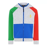 Bluzy dla chłopców - LEGO Bluza chłopięca Jungen z kapturem LWStorm 205 kardigan sweter, 912 szary melanż, 122 - miniaturka - grafika 1
